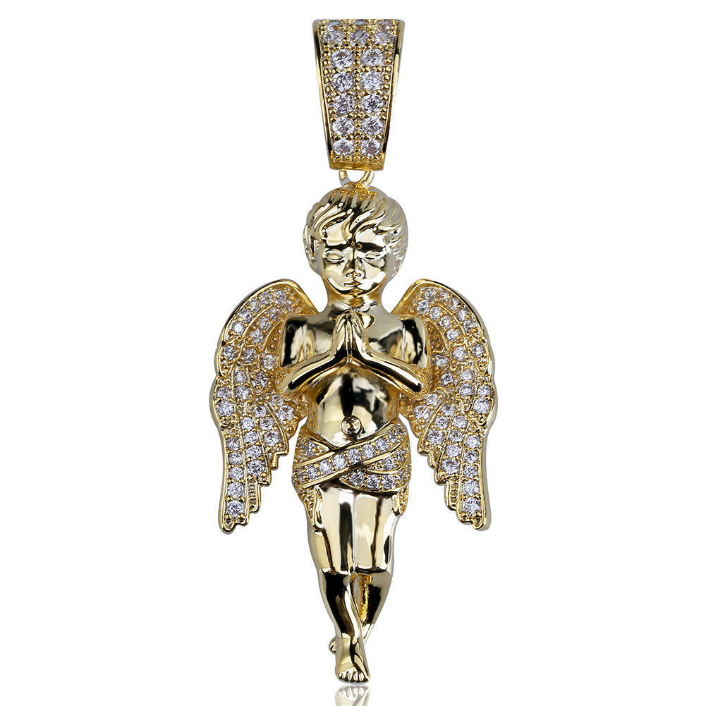 Hand in Hand Angel Hip Hop Pendant