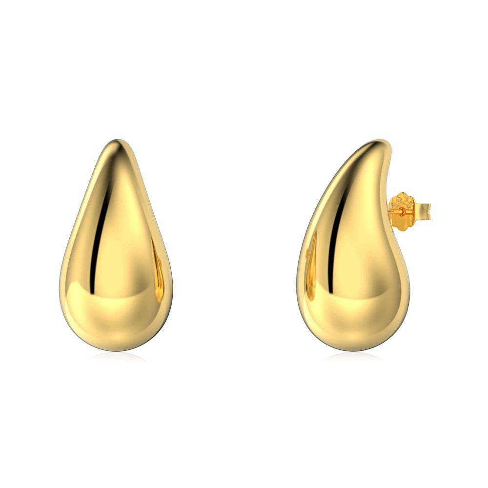 Smooth water droplet earrings