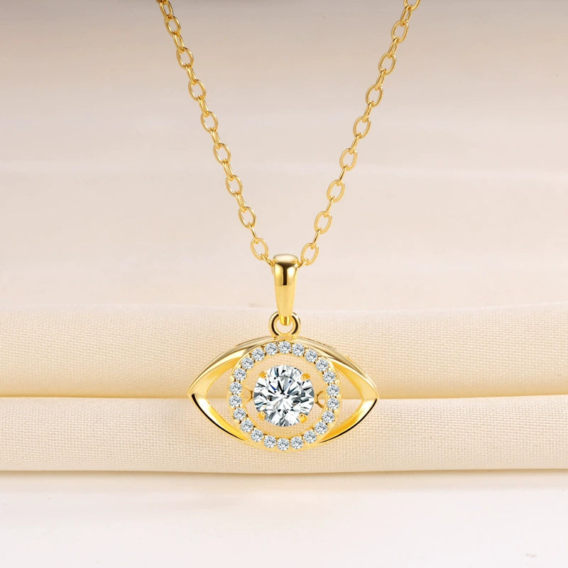 Devil's Eye Mo Sang Diamond Necklace