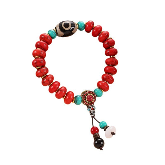 Tibetan Pine Stone Bodhi Buddha Bead Bracelet