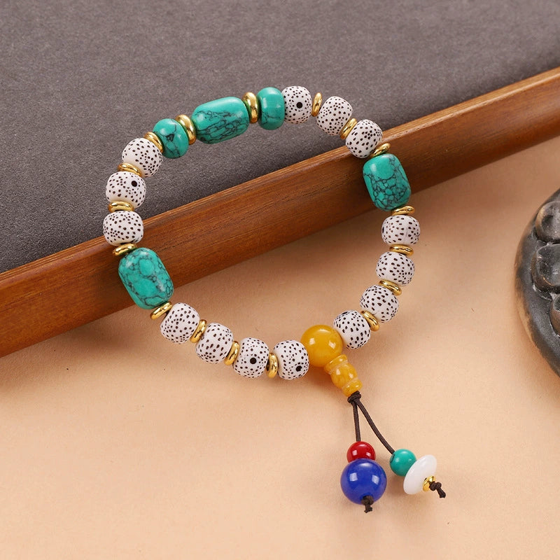 Tibetan Pine Stone Bodhi Buddha Bead Bracelet