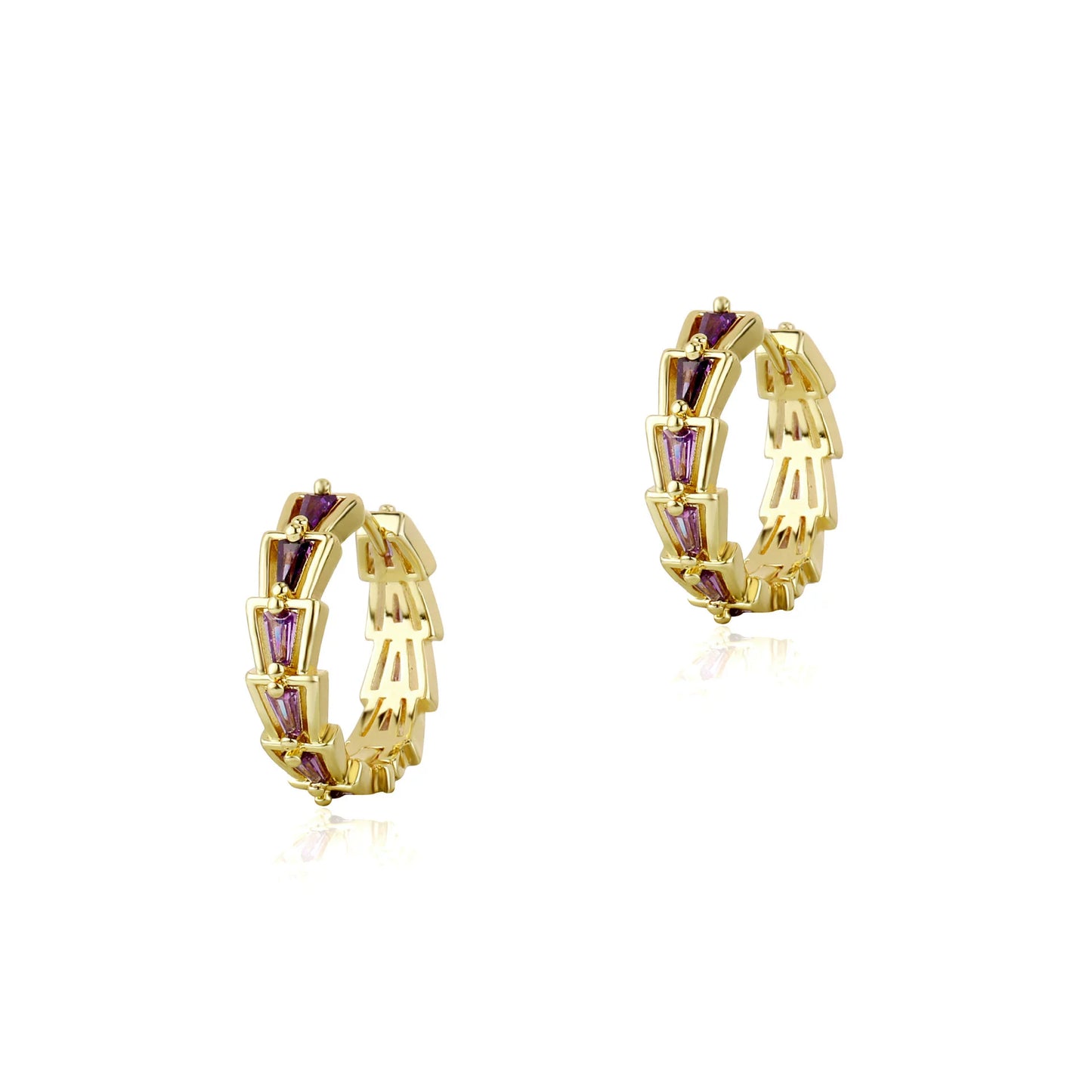 Boucles d'oreilles en os de serpent en diamant de couleur de niche de style INS 2024, boucles d'oreilles polyvalentes, boucles d'oreilles délicates et haut de gamme pour femmes