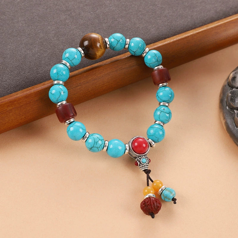 Tibetan Pine Stone Bodhi Buddha Bead Bracelet