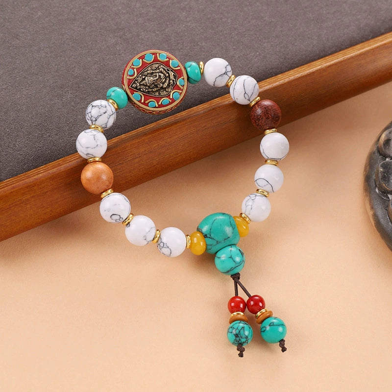 Tibetan Pine Stone Bodhi Buddha Bead Bracelet