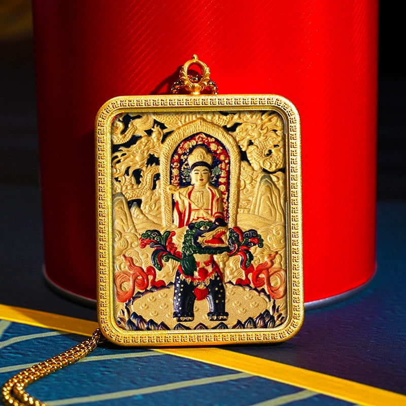 Wuye relief thangka Tibetan necklace