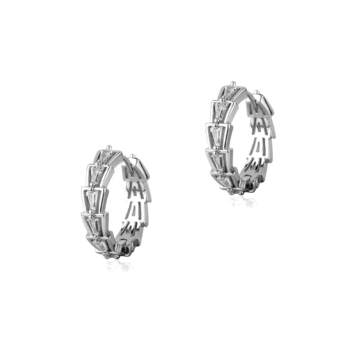 Boucles d'oreilles en os de serpent en diamant de couleur de niche de style INS 2024, boucles d'oreilles polyvalentes, boucles d'oreilles délicates et haut de gamme pour femmes