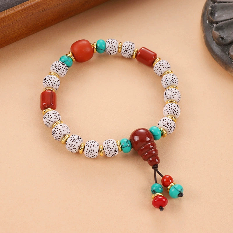 Tibetan Pine Stone Bodhi Buddha Bead Bracelet