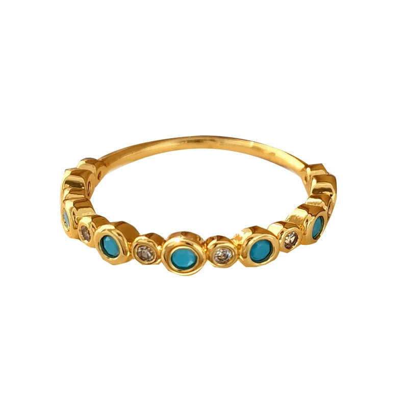 Minimalist turquoise fashion ring