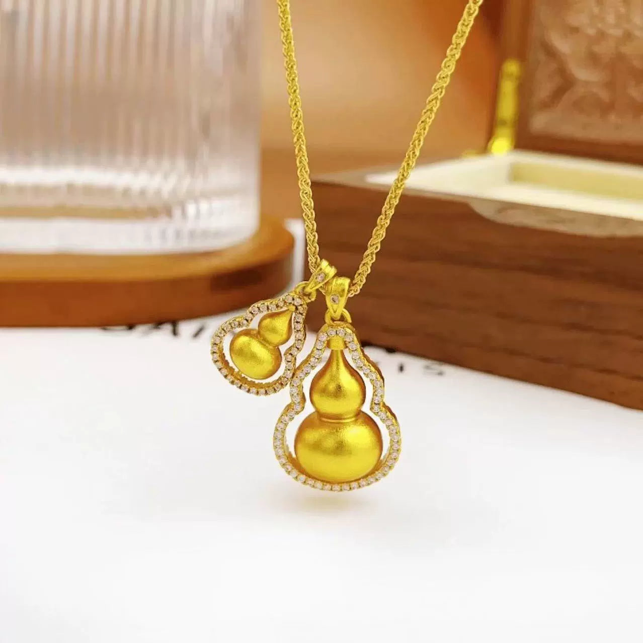 Ethnic minority gourd pendant necklace