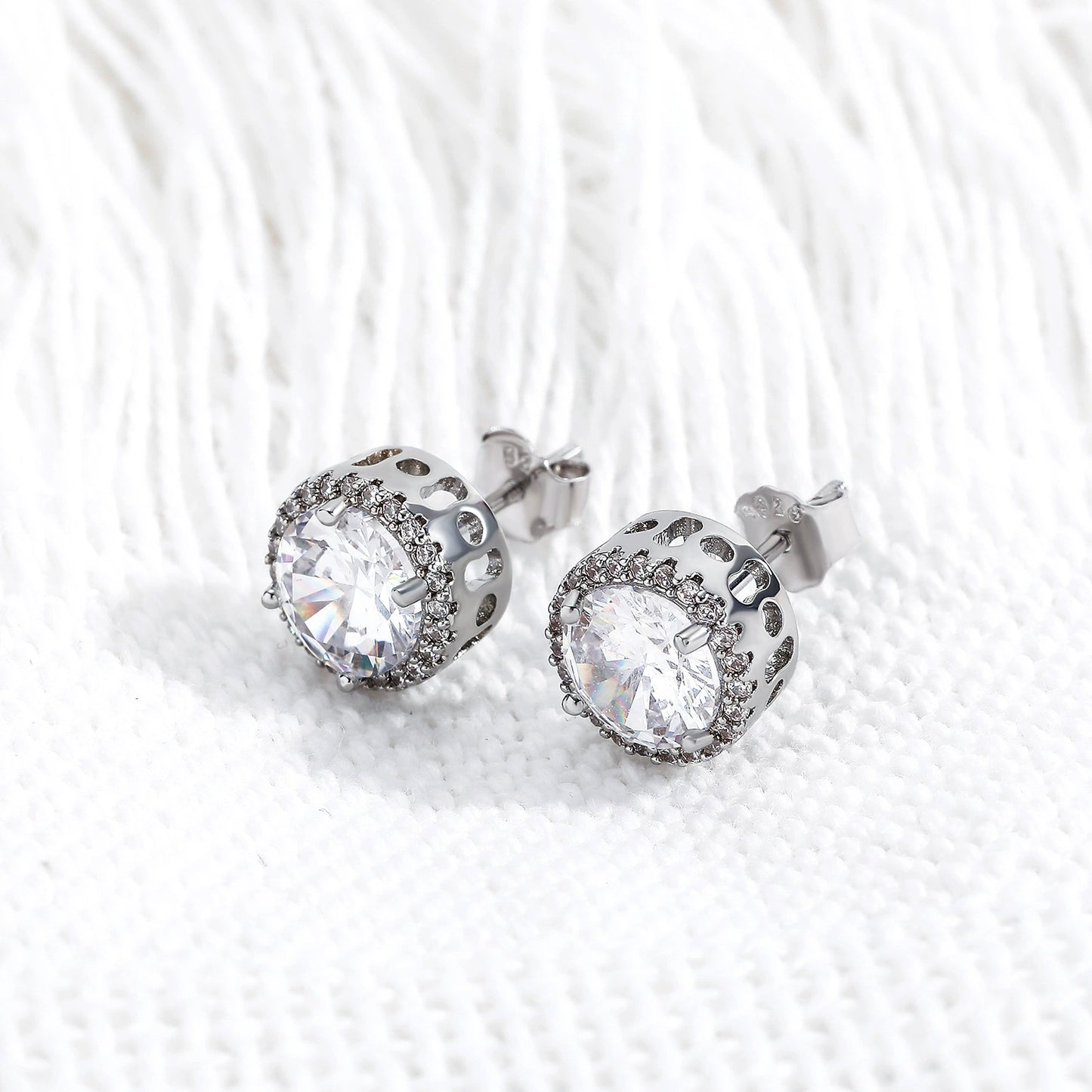 Silver jewelry earrings