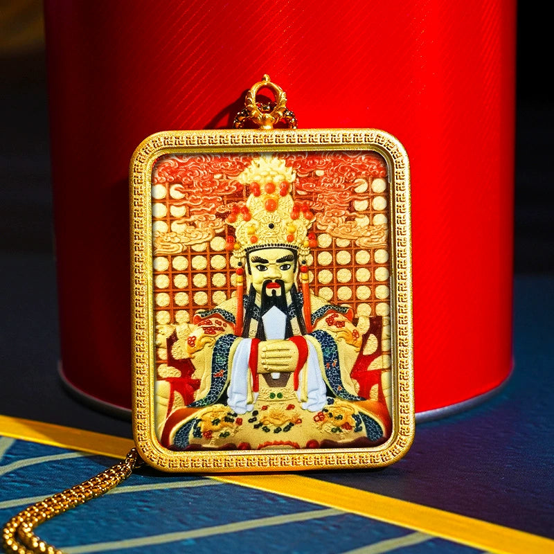 Wuye relief thangka Tibetan necklace