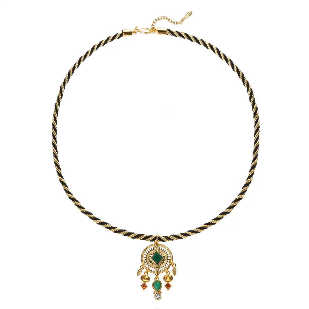 Ethnic minority zircon necklace