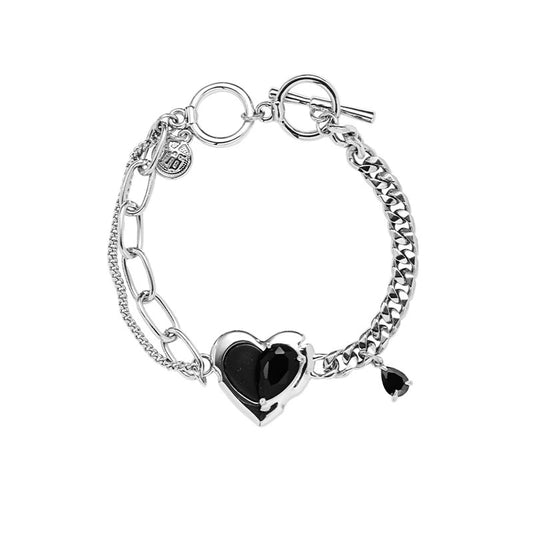 Bracelet en argent d'amour à vendre à chaud, luxe léger, sensation haut de gamme, style cool Instagram, nouvelle tendance personnalisée, tendance bijoux