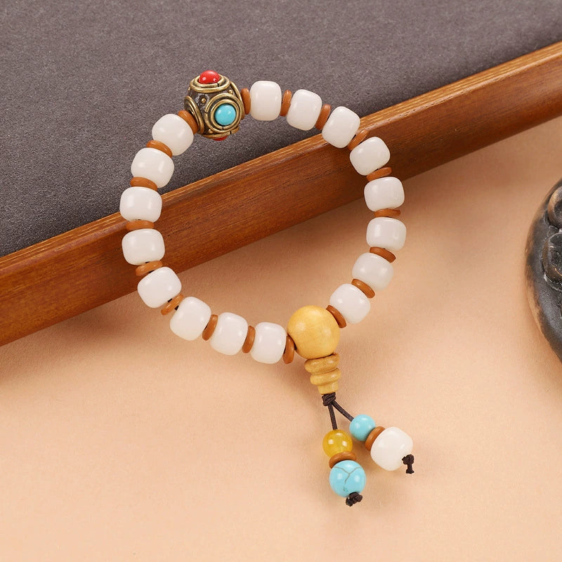 Tibetan Pine Stone Bodhi Buddha Bead Bracelet